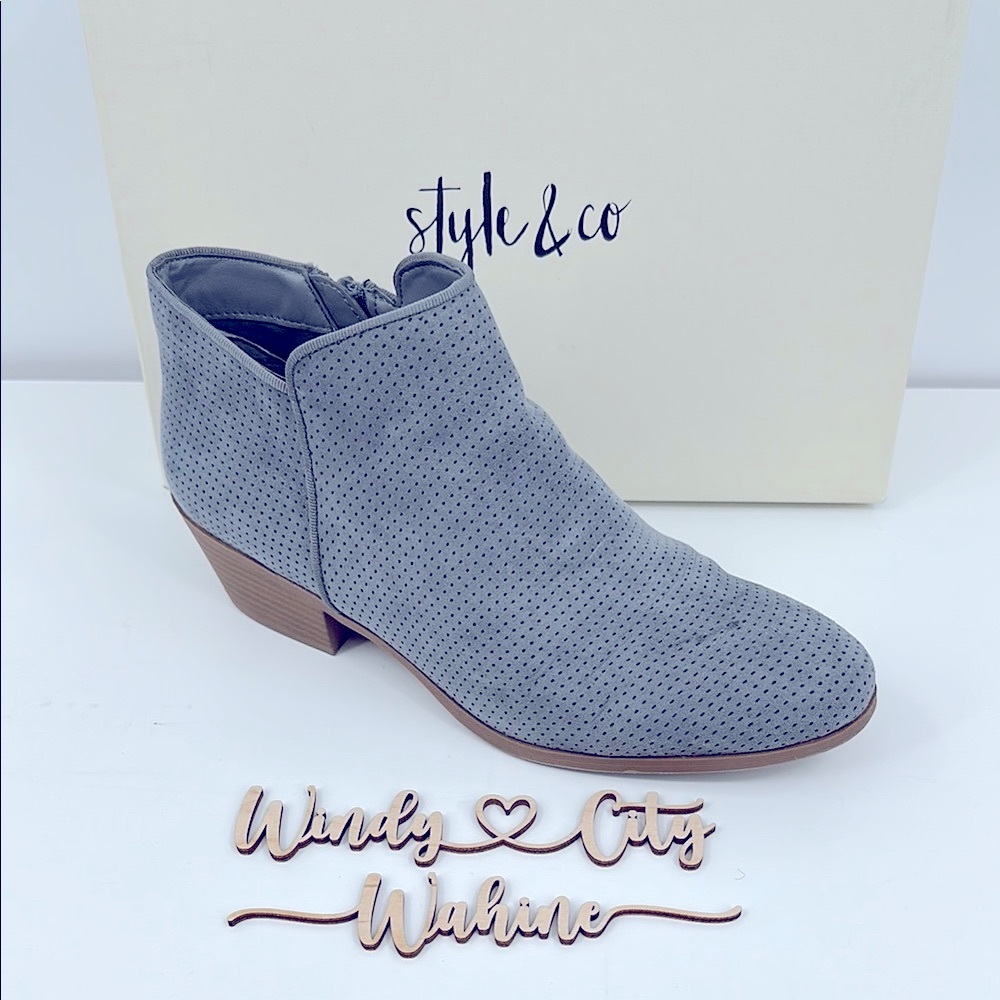 Style & Co Warren Ankle Boots Sz 9/Blue